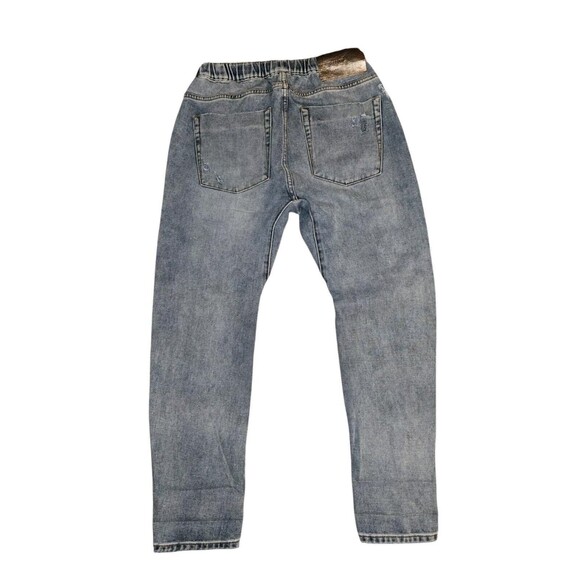 One Teaspoon Size S Montana Shabbies Drawstring Distressed Boyfriend Denim Jeans - Picture 16 of 16